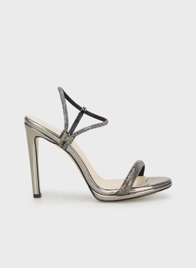 Lela Lela Stoned Belted Heeled Evening Dress Shoes Women's SHOES 3475891805