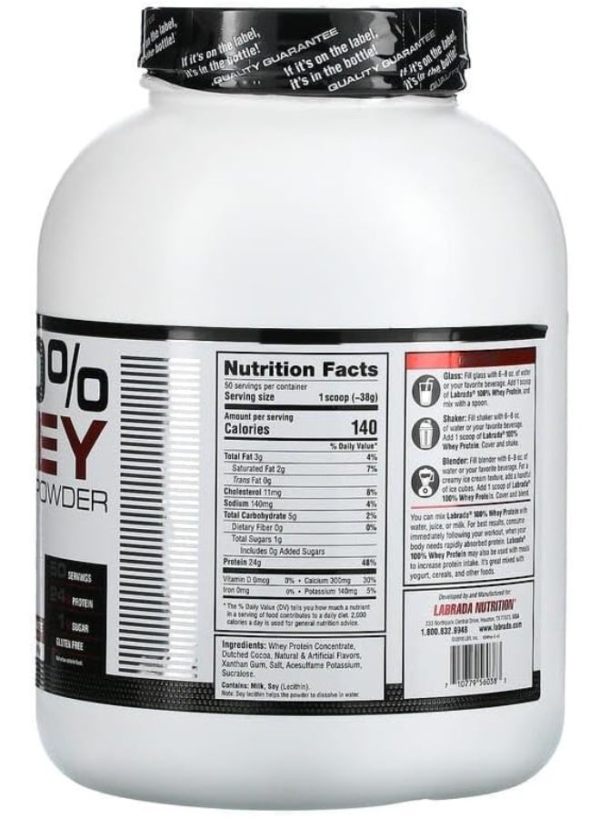 Labrada Nutrition 100% Whey Protein Chocolate, 4.13 lbs - Image 2