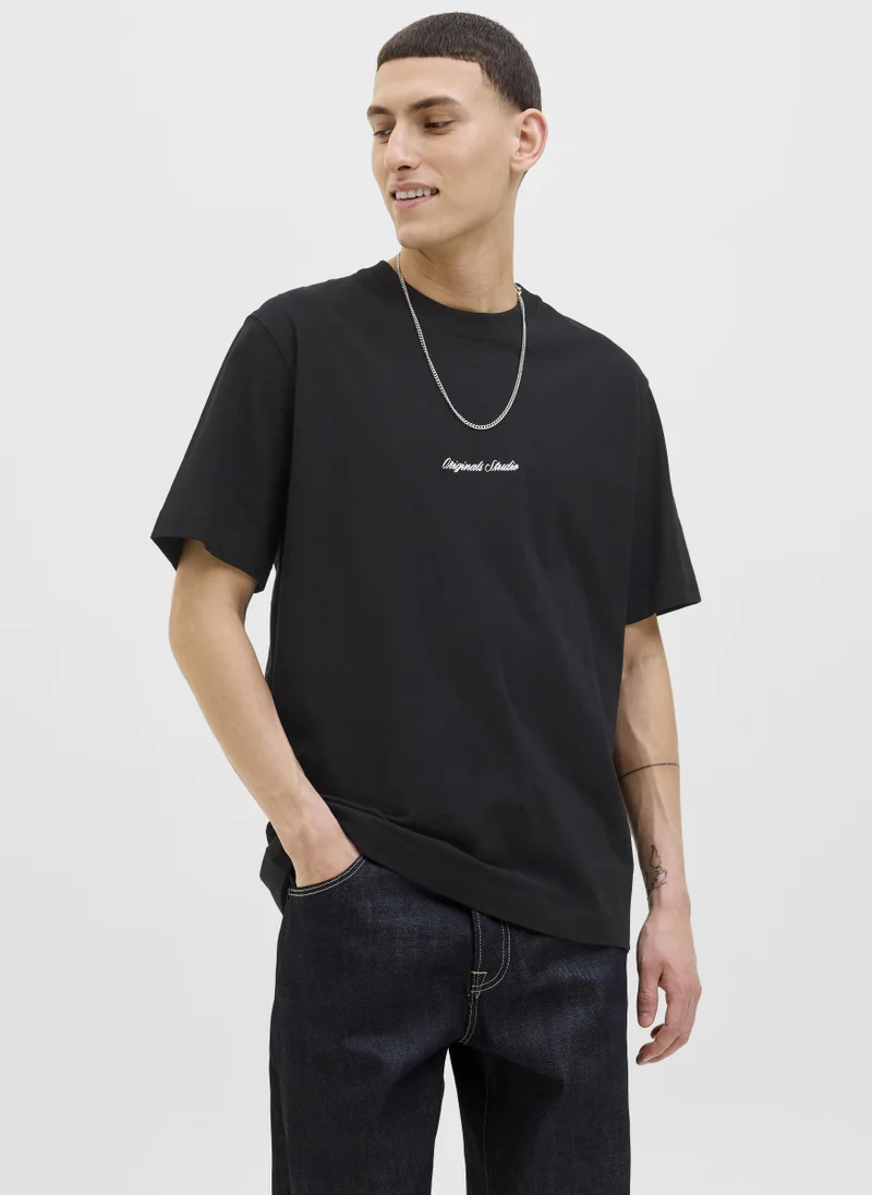 جاك اند جونز JORNORREBRO EMB TEE SS CREW NECK NOOS