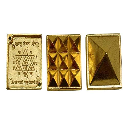 ASTRODIDI Mix Metal Three Layer 3 Stage Multi Layer Vastu Pyramid (Golden Color) - Image 2