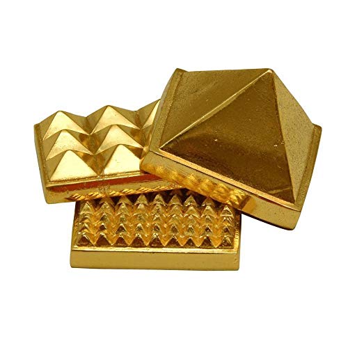 ASTRODIDI Mix Metal Three Layer 3 Stage Multi Layer Vastu Pyramid (Golden Color) - Image 1