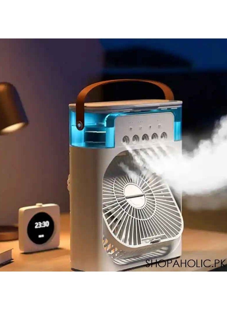 Led Air Cooler Fan Humidifier 3 in 1 Mini Evaporative Air Cooler with 7 Colors LED Light - Image 1