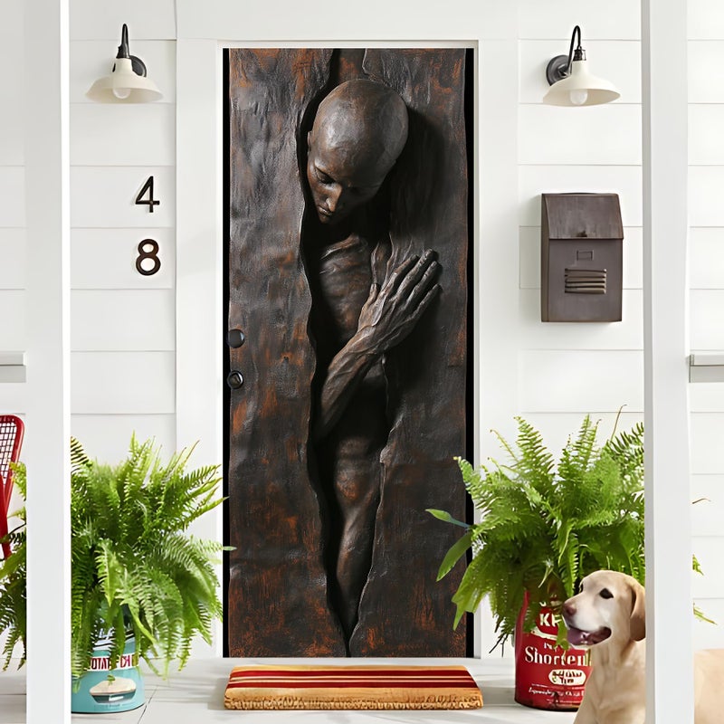 BVBOX 3D Door Stickers, Peel and Stick Vinyl Wallpaper, Self-Adhesive Mural for Home Decor 30.3" W x 78.7" H - Image 4