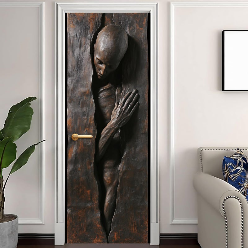 BVBOX 3D Door Stickers, Peel and Stick Vinyl Wallpaper, Self-Adhesive Mural for Home Decor 30.3" W x 78.7" H - Image 2