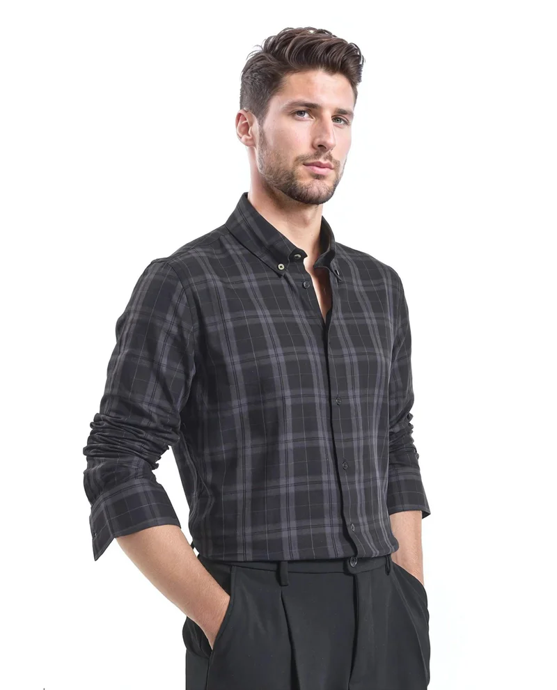 Rare Rabbit Men's Regular Fit Check Print Shirt
