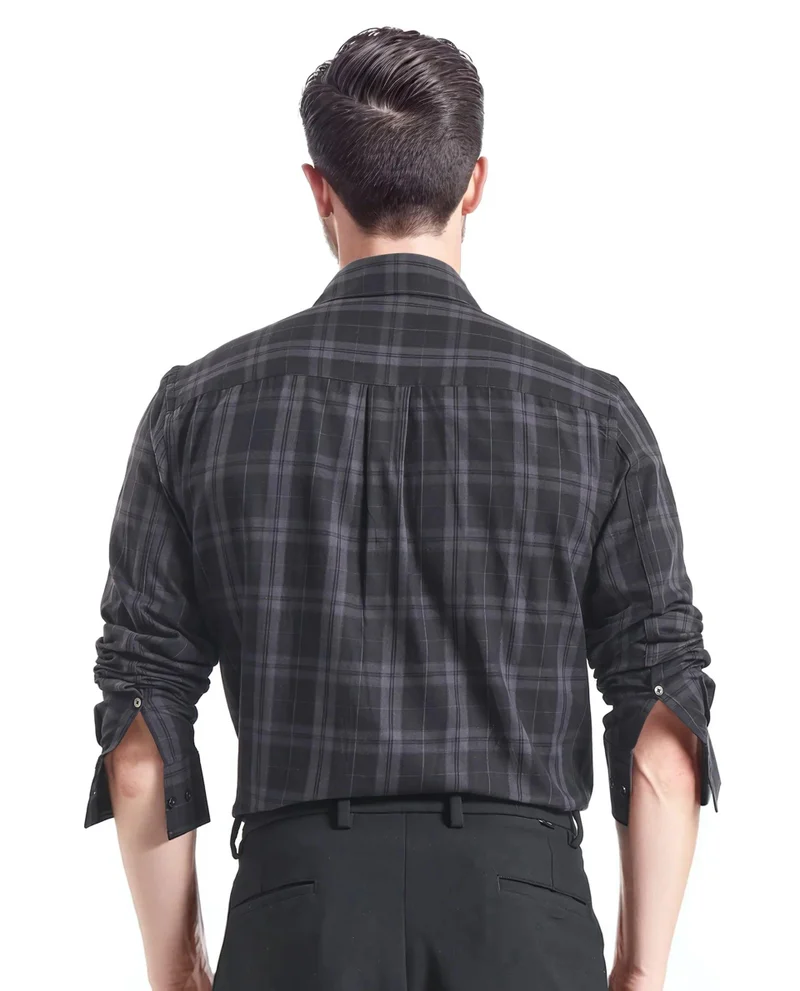 Rare Rabbit Men's Regular Fit Check Print Shirt