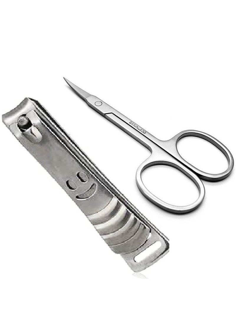 طقم باديكير قصافة ومقص أظافر من الفولاذ المقاوم للصدأ - Image 1
