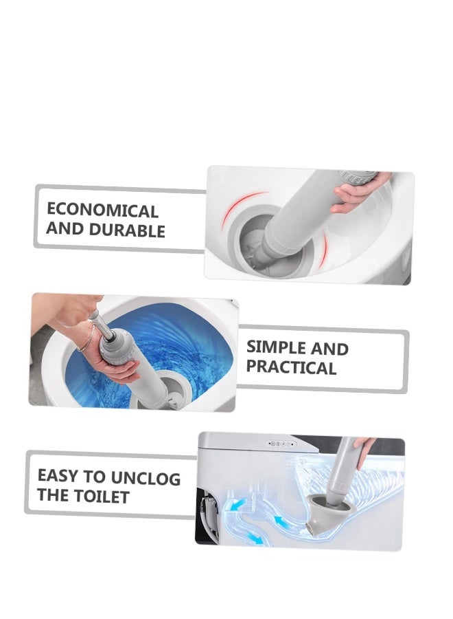 مكبس مرحاض ثقيل، مزيل انسداد المرحاض، مع حامل مكبس المرحاض، مكبس شفط المرحاض، مكبس مرحاض ثقيل يزيل الانسداد بسرعة من أحواض المطبخ ونظام التخلص من القمامة والمرحاض. - Image 4
