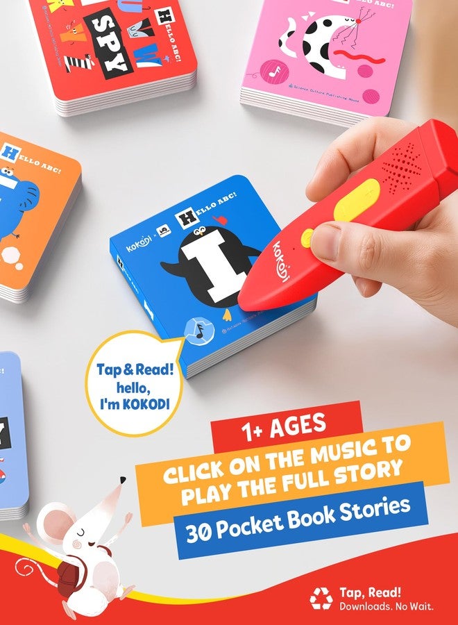 KOKODI Talking Pen 30 Small Books Sets, Interactive Audio Sound Books Kids Learning Electronic Toys for Boys Girls, 30 Palm Books Focused Mini Board Books for Educational Tiny Block Book Learning - Image 4