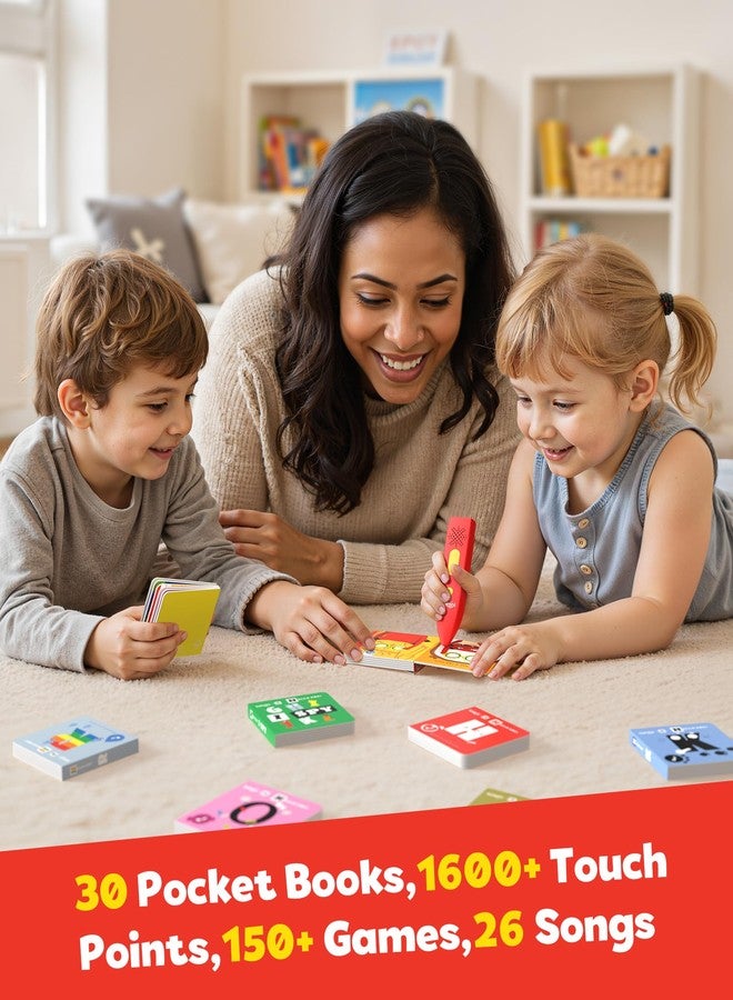 KOKODI Talking Pen 30 Small Books Sets, Interactive Audio Sound Books Kids Learning Electronic Toys for Boys Girls, 30 Palm Books Focused Mini Board Books for Educational Tiny Block Book Learning - Image 2