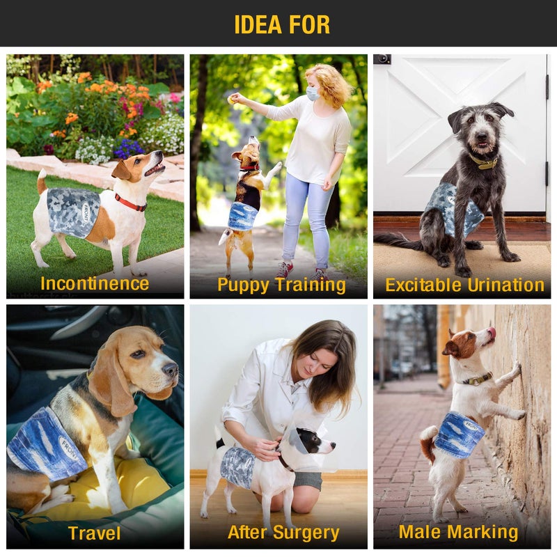 Dono Dog Diapers Male Disposable Male Dog Wraps, Wider Doggie Puppy Diapers Male Belly Bands, Super Absorbent, Leak-Proof Fit, Excitable Urination, Incontinence, X-Small 24ct - Image 5