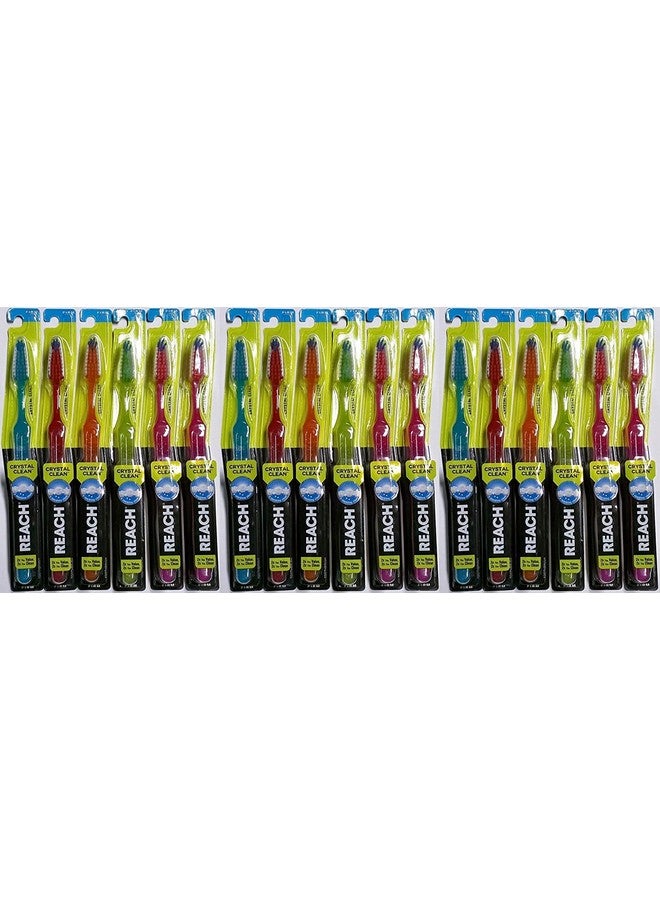 ريتش فرشاة أسنان ريتش كريستال كلين، متينة، ألوان متنوعة (عبوة من 18 قطعة) - Image 1