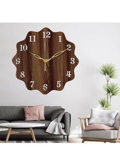 Yami Yami MDF Wood Analog 25 cm X 25 cm Wall Clock (Brown, Without Glass, Small Size) | Wall Clock - 018 Wenge -1  - Image 1