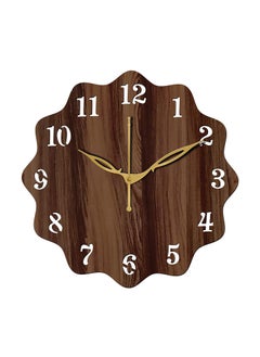 Yami Yami MDF Wood Analog 25 cm X 25 cm Wall Clock (Brown, Without Glass, Small Size) | Wall Clock - 018 Wenge -1  - Image 2