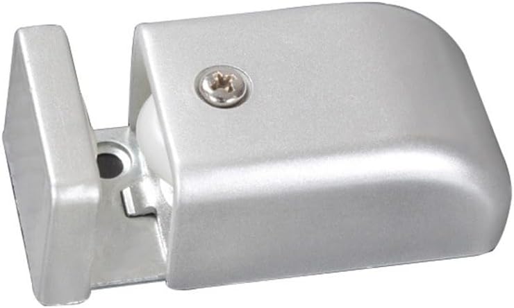 دليل أرضي قابل للتعديل لباب الحظيرة، تركيب بدون حفر، بكرة مطاطية من الفولاذ الفضي مقاس 30-60 ملم - Image 4