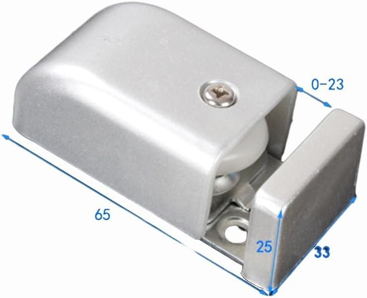 دليل أرضي قابل للتعديل لباب الحظيرة، تركيب بدون حفر، بكرة مطاطية من الفولاذ الفضي مقاس 30-60 ملم - Image 5