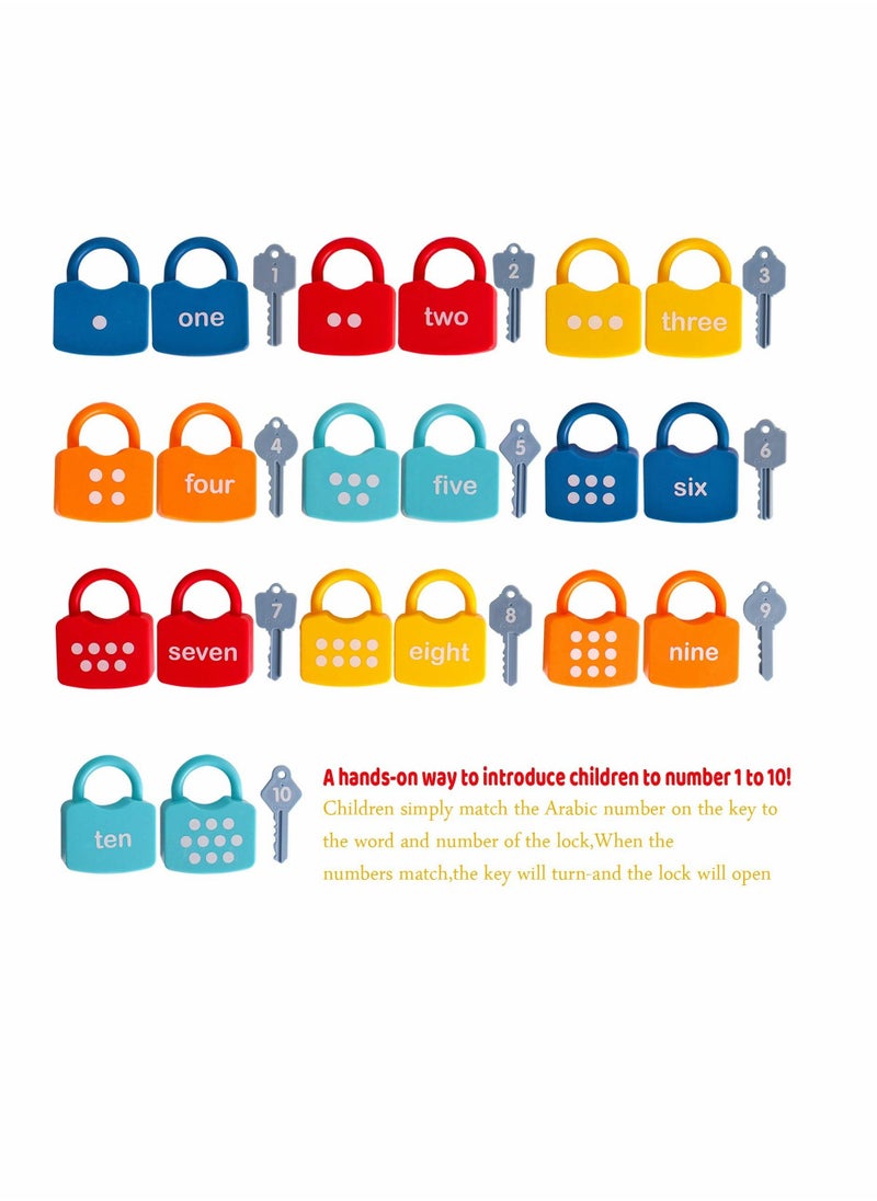 Kids Learning Locks with Keys Numbers Matching & Counting Educational Toys for Ages 3 yrs+ Boys and Girls Preschool Games Gifts  - Image 4