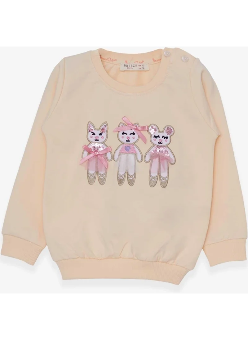Breeze Girl's Sweatshirt Cute Animals Printed 1.5-5 Years, Cream
