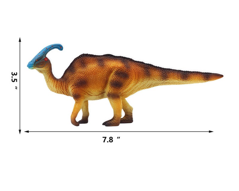 Gemini&Genius Parasaurolophus Dinosaur Toy Dinosaurs Action Figurine- 7.5 Inches Length- Dino Collection Model Toys for Boys and Girls 3-12 Years Old - Image 5