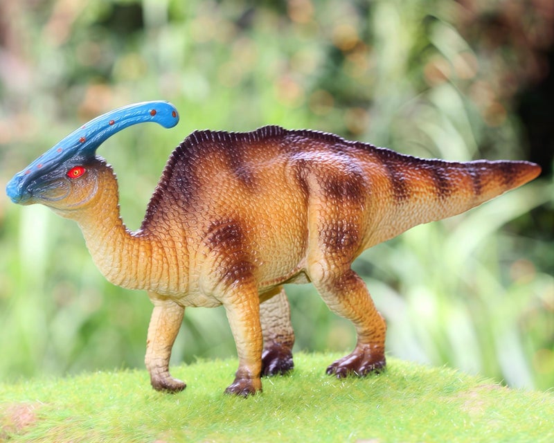 Gemini&Genius Parasaurolophus Dinosaur Toy Dinosaurs Action Figurine- 7.5 Inches Length- Dino Collection Model Toys for Boys and Girls 3-12 Years Old - Image 3