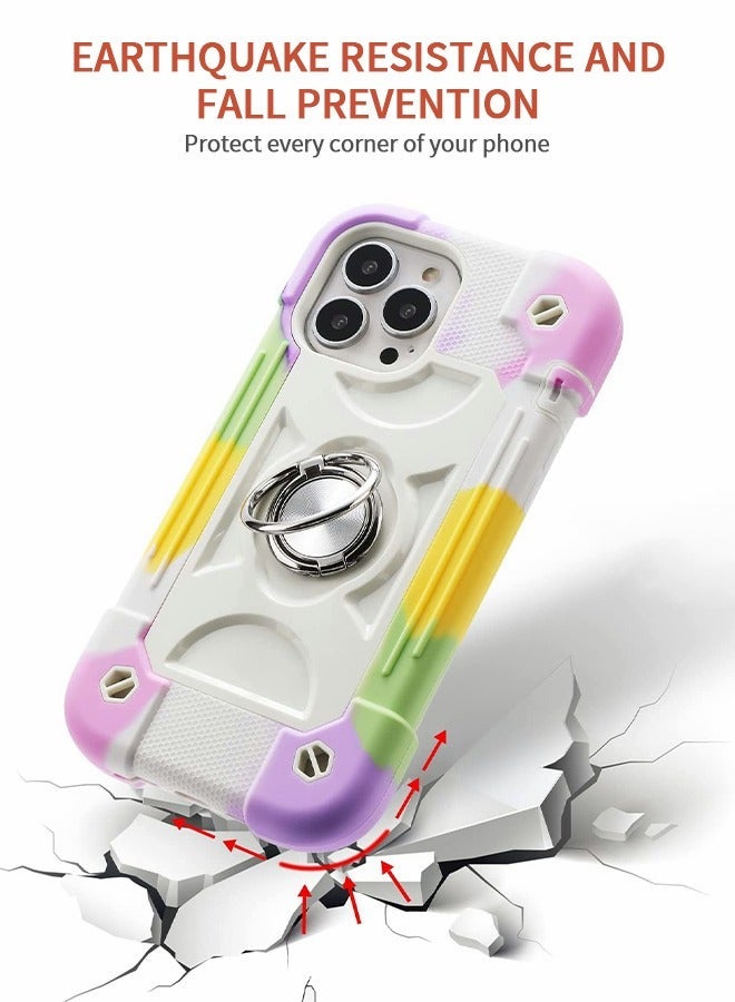 GROIC Compatible IPhone14 Pro Case 6.1 Inch, Ring Stand Phone Case, Heavy Duty Shockproof Shell, Cover with Magnetic Car Mount for IPhone 14 - Image 5