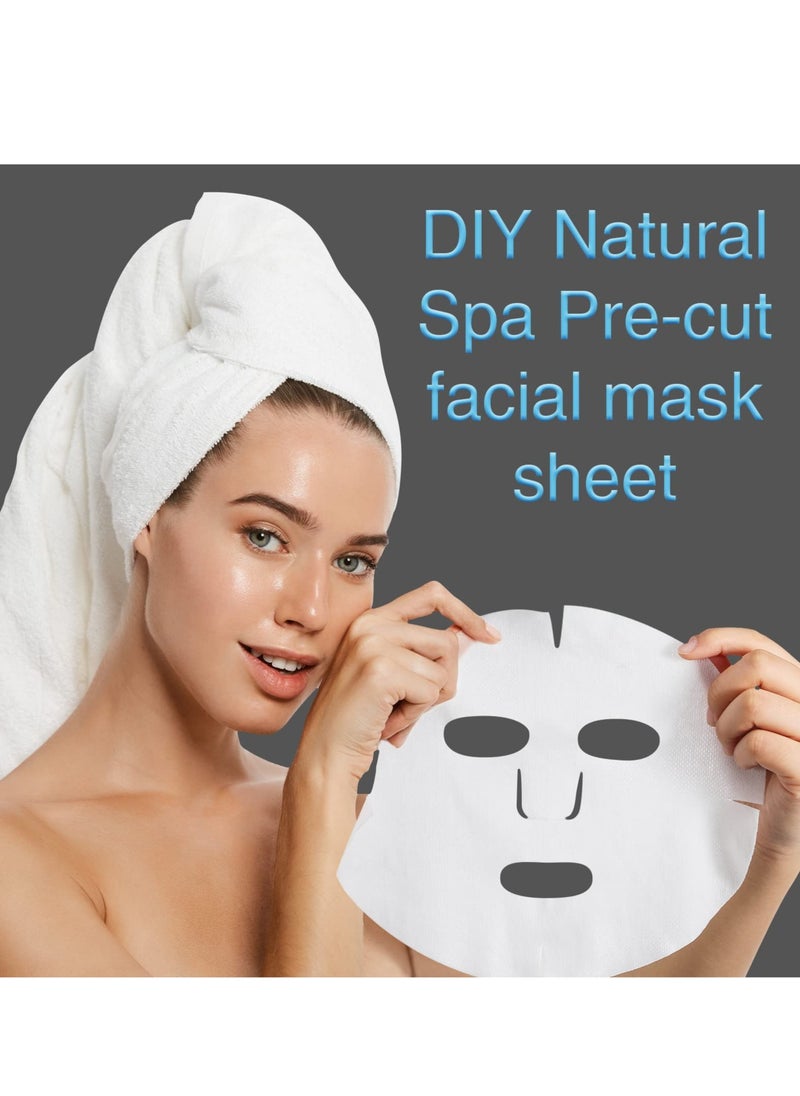 Excefore Facial Mask, 200 Pieces Pre Cut Facial Mask Paper Sheets, Natural Care Fiber Paper, Non Woven Beauty Face Masks with 100 Pieces Eye Mask Paper for Women Girl Facial Creams Spa  - Image 2