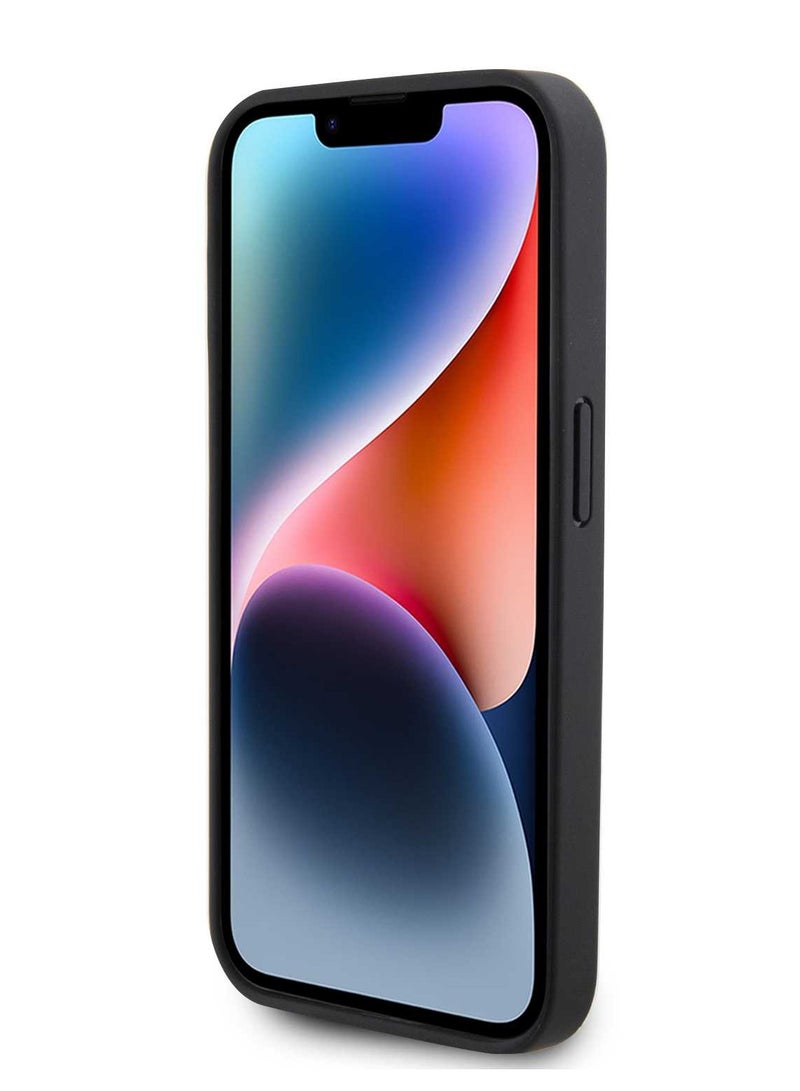 بي إم دبليو حافظة جلدية بنمط الماسة لهاتف آيفون 15 بروماكس - عنابي - Image 3