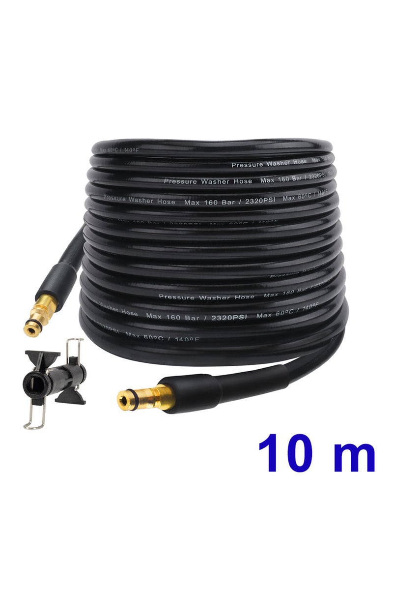 خرطوم غسيل عالي الضغط بطول 10 أمتار (10-15 مترًا) - سلك خرطوم - خرطوم تمديد لتنظيف السيارات بالماء