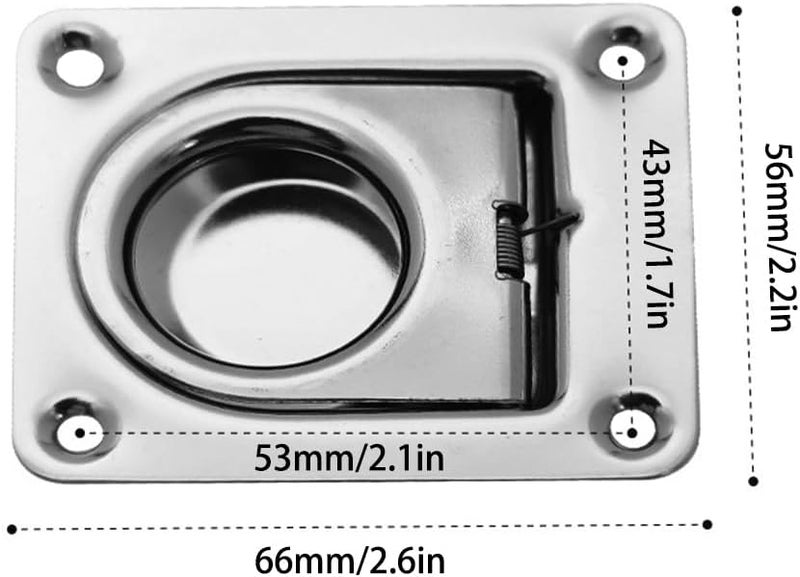 DONGKER 4PCS Stainless Steel Recessed Tie Down D-Rings - Image 4