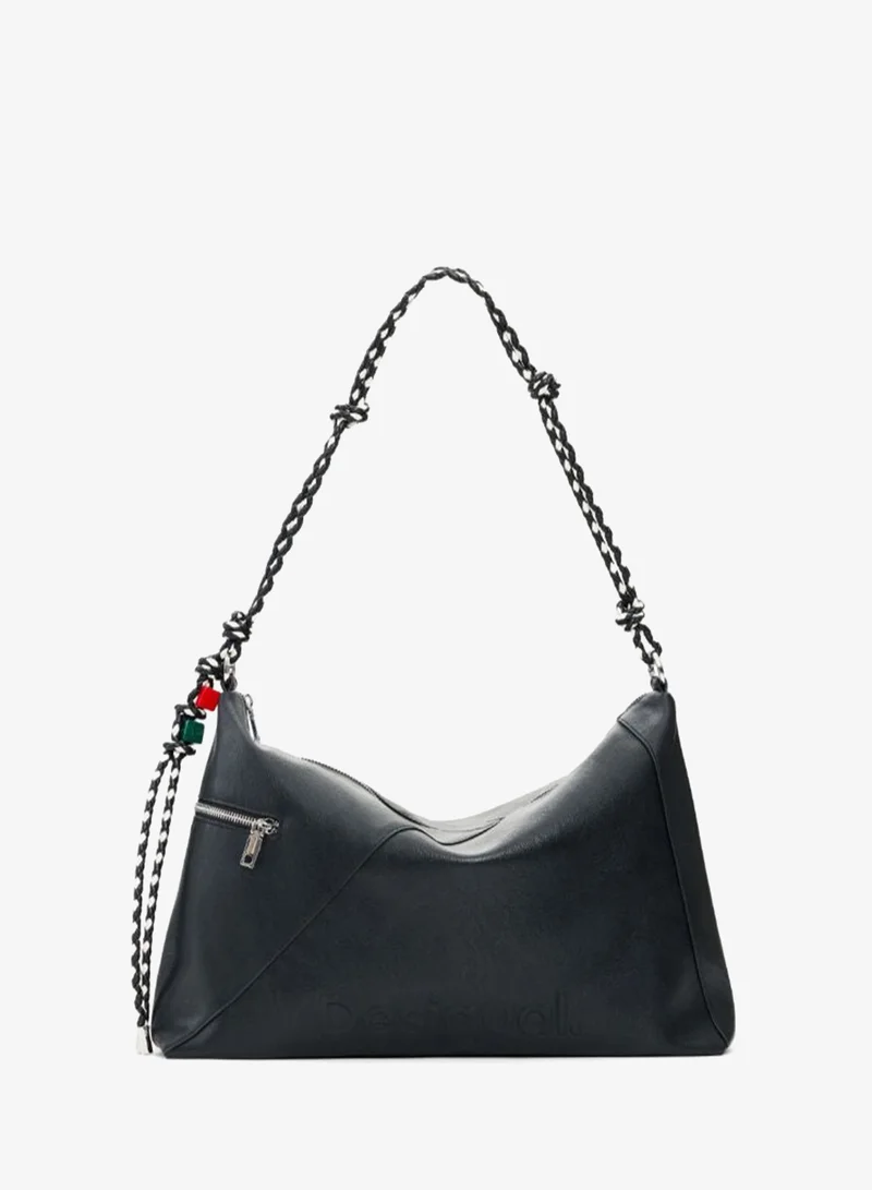 DESIGUAL Large logo charm bag