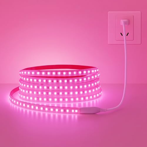 One94Store 8 Meter LED Rope Light for Decoration-Waterproof Decorative Lights, SMD Cove Light for Ceiling LED Pipe Light for Home Décor Led Strip Lights for Diwali Decoration (Pink) - Image 1