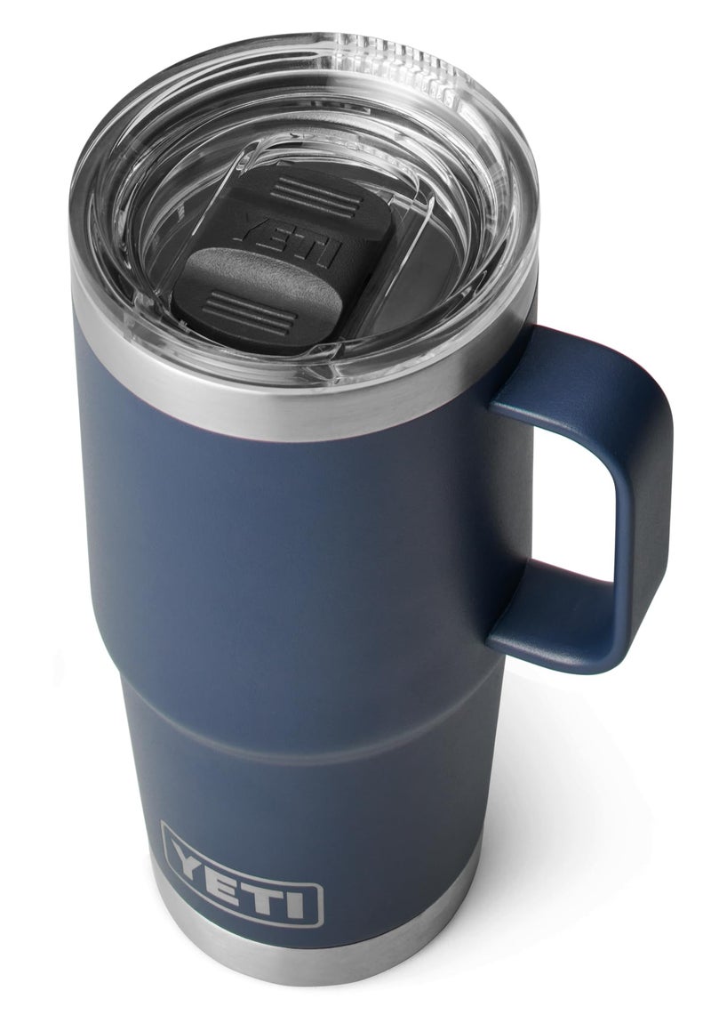 YETI Rambler Travel Mug Stainless Steel Vacuum Insulated with Stronghold Lid Navy 20 oz 591 ml