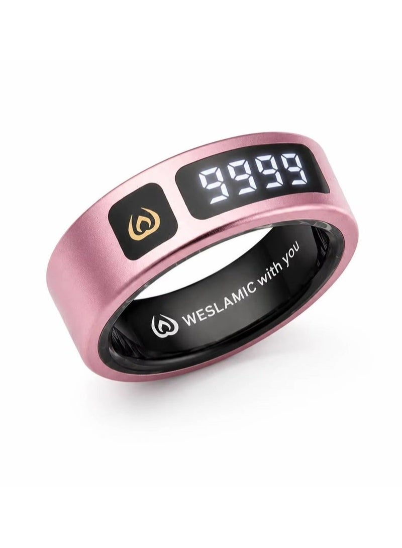 WESLAMIC iTasbih Peace 1 Smart Tasbih Ring with Digital Dhikr Counter, Prayer Reminders, Vibration Alerts and App Connectivity - Image 1