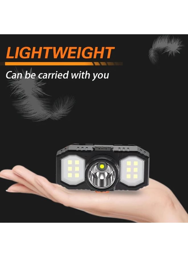 ضوء رأس LED قابل لإعادة الشحن عبر USB بزاوية قابلة للتعديل وإضاءة قابلة للتعتيم، مصباح طوارئ ساطع - Image 5