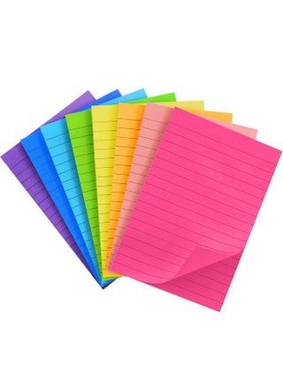Lined Sticky Notes 4X6, 8 Pads, Sticky Notes With Lines Self-Stick Note Pads, Large Sticky Notes 8 Bright Colours, Perfect For Office Home School Desk Accessories, 40 Sheets/Pad - pzsku/Z21A823E6E87C804B34EDZ/45/_/1731926529/7fb7b323-e483-4736-a731-ba70f50f557e