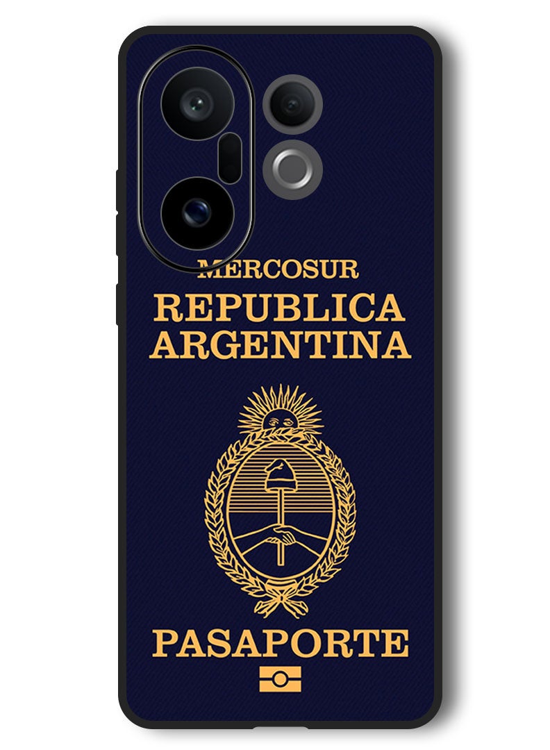 Theodor Case Compatible with Vivo X200 FE 6.31 Inch Protection Shockproof Bumper Cover Argentina Passport - Image 1