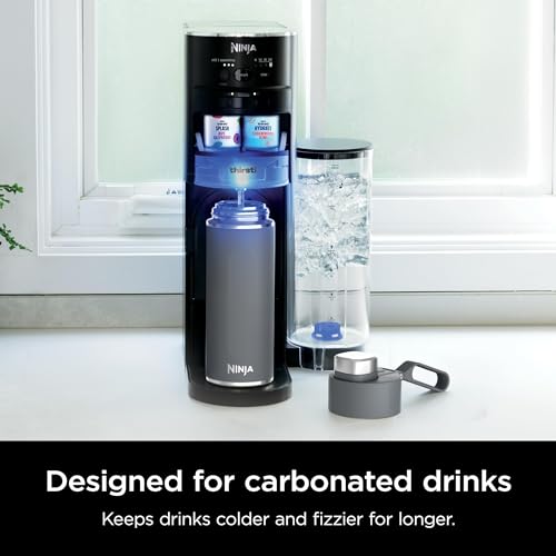 Ninja DW2401GY Thirsti 24oz Travel Water Bottle, For Carbonated Sparkling Drinks, Colder and Fizzier Longer, Leak Proof, 24 Hrs Cold, Dishwasher Safe, Stainless Steel Insulated Tumbler, Charcoal Gray - Image 3