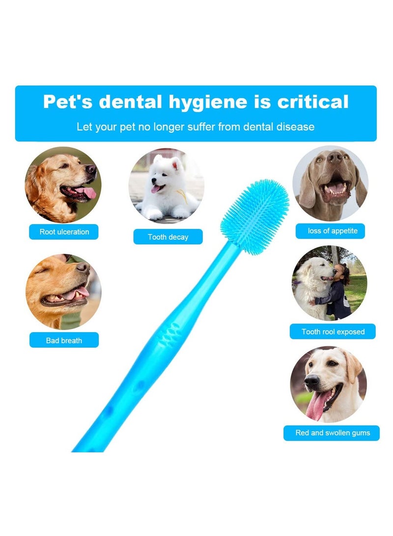 SOLARAE Dog Toothbrush, 6 Pcs Reusable Silicone Handle Cat Toothbrush with Storage Tube, Puppy Toothbrush, Fights Plaque Toothbrushes for Dogs Cat - Image 5