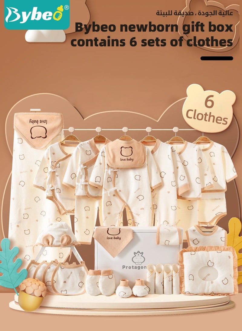 Bybeo 30PCS Newborn Baby Gifts Set, Newborn Layette Gift Set, Baby Clothes Accessories Set for Boys and Girls, Premium Cotton, Perfect Gift Box with Beautifully Gift Box for Spring Summer Autumn Winter - Image 2