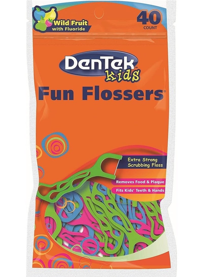 Dentek Kids Fun Flossers 40'S - Image 1