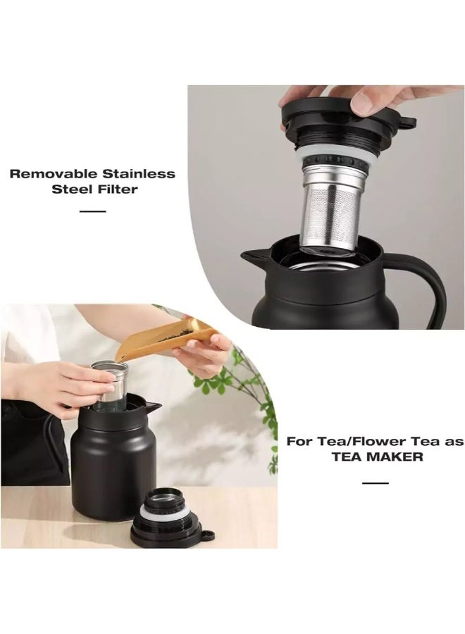 TANGBLIB Arabic Coffee Thermos Stainless Steel Carrier - Complete Travel Set (1000ml Pot + 80ml Cups x 4) - Ramadan Eid Al Fitr Eid Al Adha National Day Gift - Image 4