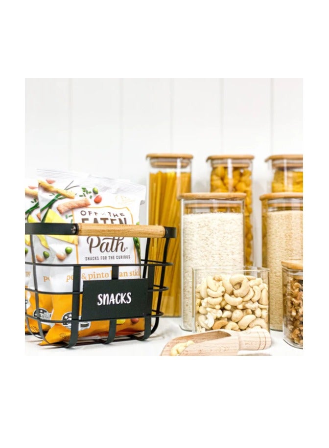 Homesmiths Honey Bee 1.25 Liter Multipurpose Airtight Round Glass Jar with Bamboo Lid For Kitchen & Pantry - Image 5