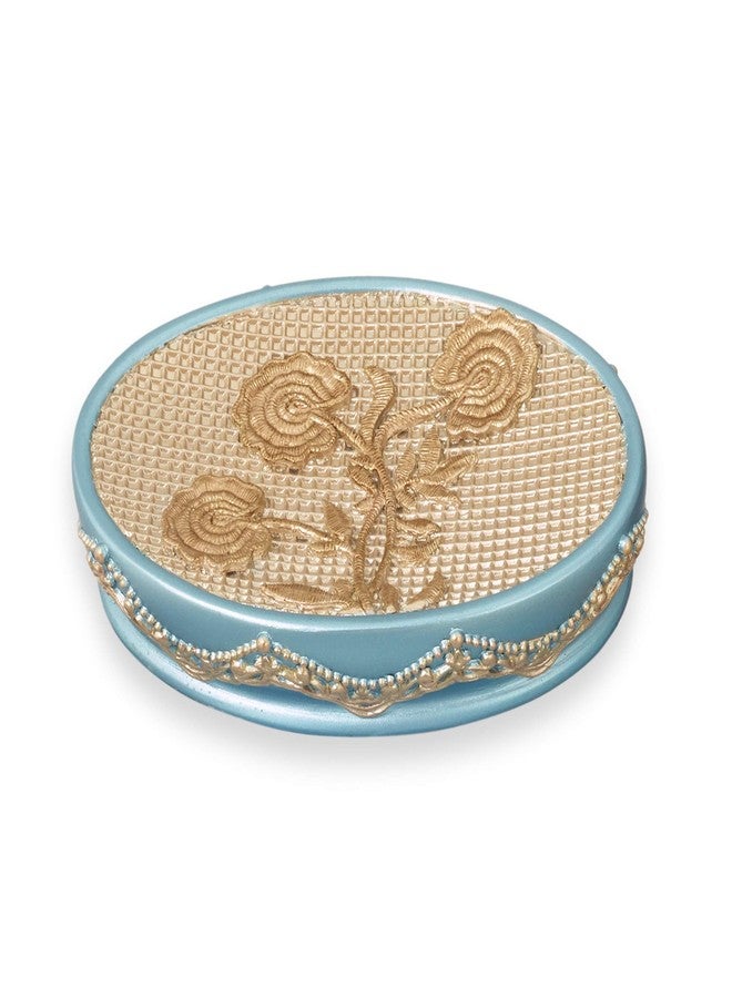 Popular Bath Ombre Rose Design SOAP Dish, Blue - Image 1