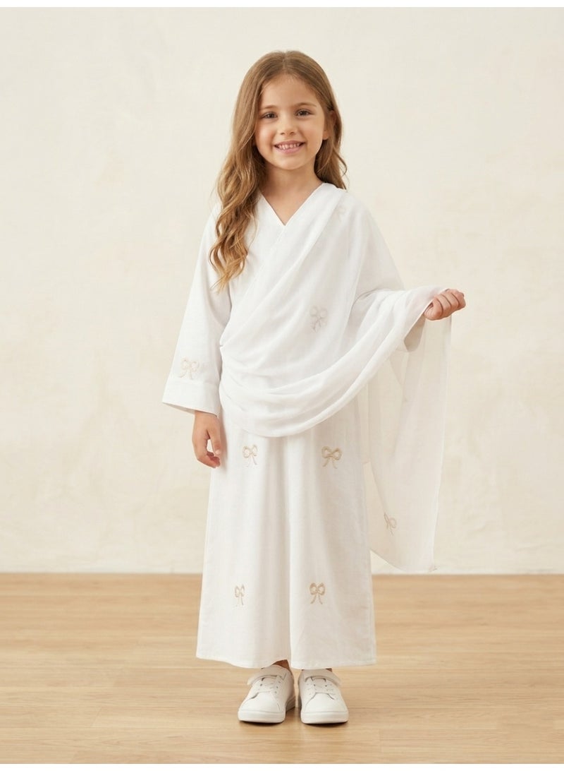 BHNS Girls' clothing, girls' abaya, children's abaya, girls' clothing, girls' gifts, little abaya, girls' clothing, children's jalabiya, girls' clothing, girls' gift, suitable for all occasions - Image 4