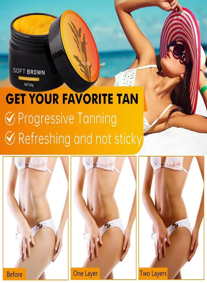Loobexery 2PCS Luxury Intensive Tanning Gel, Soft Brown Intensive Tanning LuxeGel Natural TanningAccelerator Cream Gel for Outdoor Sun, Achieve Natural Tan Skin - Image 2