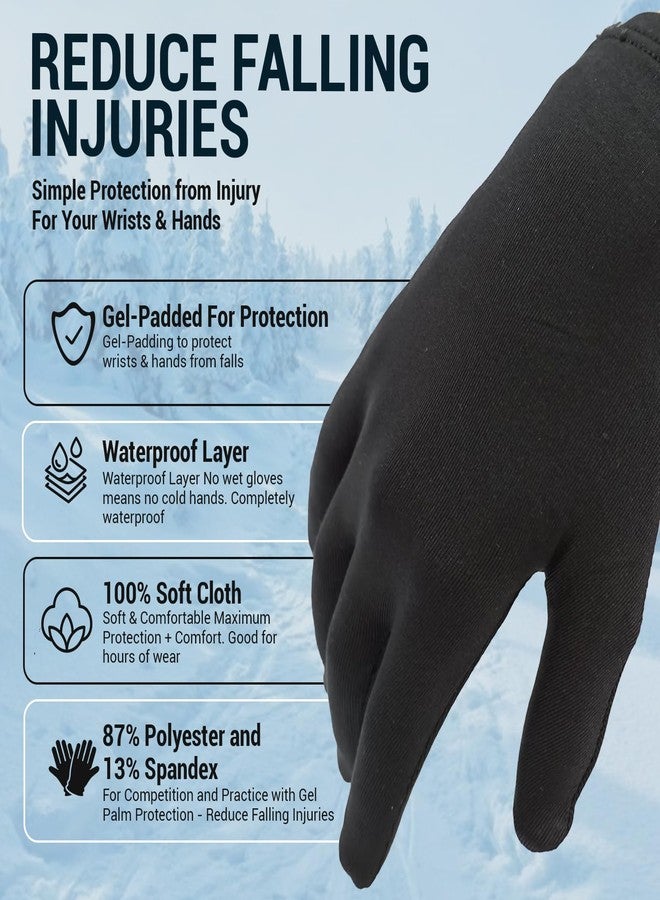 Kami-So Figure Skating Gloves For Competition and Practice with Gel Wrist Protection (Extra Small, Black) - Image 2