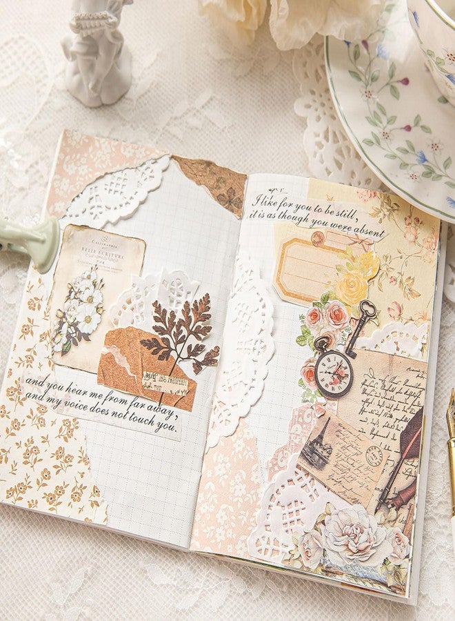 JOYCHOIC Vintage Junk Journal Supplies Kit, 4 Packs Floral Journaling and Scrapbooking for Adults, Aesthetic Scrapbook Materials, Bullet Journals for Women - Image 3