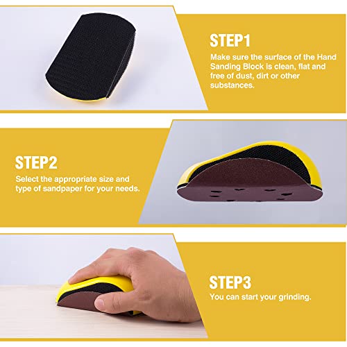 MIDO PROFESSIONAL ABRASIVE Sanding Block 3 PCS Hook and Loop Sanding Block and 1 PCS Mouse Sander 1 Pack Round and Mouse Sanding Block Set for Woodworking Furniture Making Arts Crafts - Image 5
