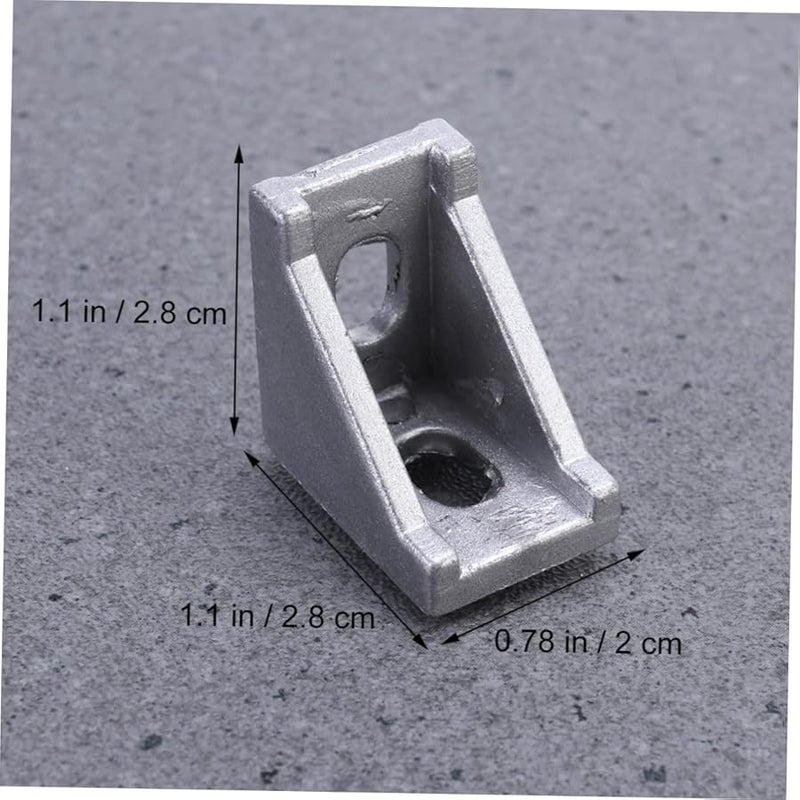 Lifkome 10Pcs Aluminum Corner Bracket Heavy Duty Extrusion Joint Silvery White - Image 3