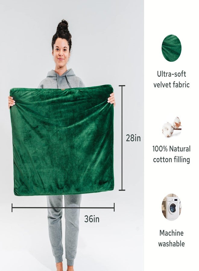 Mindful Modern Velvet Zabuton Meditation Mat | Large Rectangular Yoga Floor Cushion Pillow for Kneeling or Sitting Support | Removable Washable Cover | Perfect Zafu or Bench Complement | Color Grey - Image 5